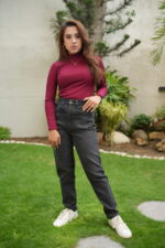 Charcoal Grey Mom Jeans